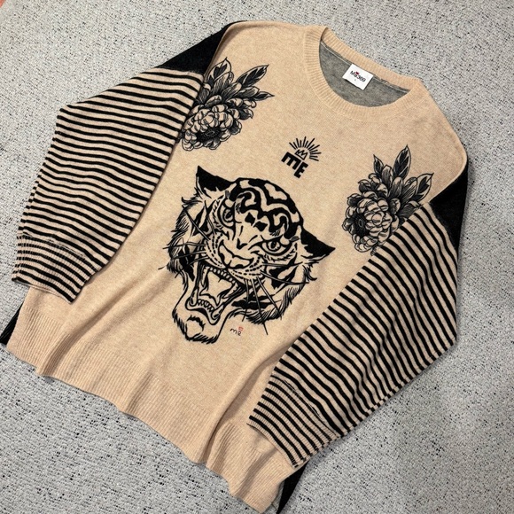 Me 369 Sand Tiger Wool Cashmere Sweater size L